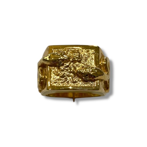 Men ring with serpents in - ring,
