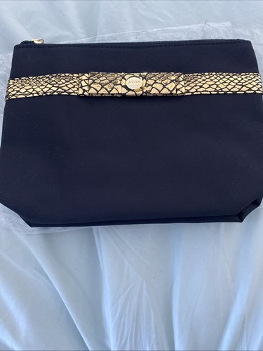 Avon cosmetic bag black with - avon,