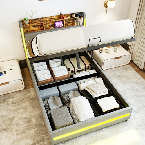 Ottoman storage bed frame 4ft6 - storage,