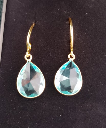 Swiss topaz stone earrings - swiss,