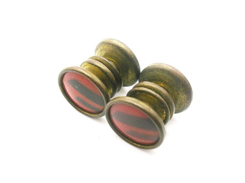 Art deco brass cuff - art, links