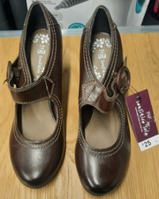 TESCO F&F SENSITIVE SOLE BROWN HIGH HEELED SHOES SIZE 7 RRP £25