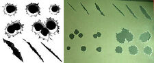NEW B1 BULLETS HOLES Military Army Airbrush Stencil Template Step by Step Paint