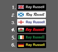 6 Personalised Name Stickers  LABELS  Cycle Helmet Vinyl BEST QUALITY ON EBAY