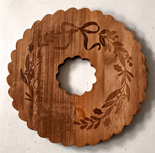 Round wooden serving - wooden, board