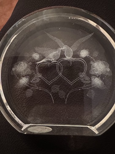 Laser ingraved inside glass - laser,