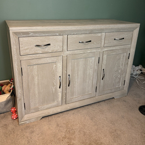 Grey wood sideboard - wood, drawers