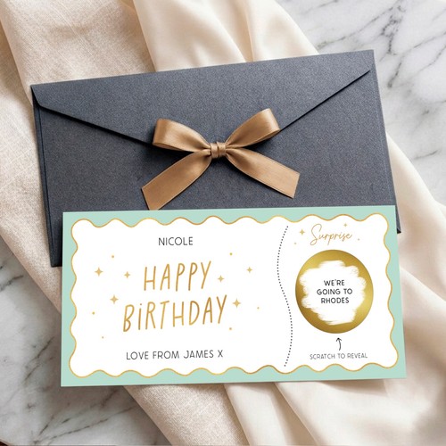 Personalised birthday scratch - personalised,