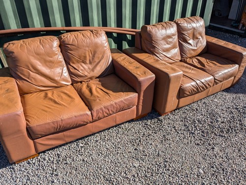 Two seater leather sofas - x,
