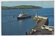 Ben My Chree Entering Douglas Harbour Isle of Man Vintage Postcard J7