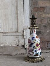 country house converted oil lamp antique Desk Table Light 