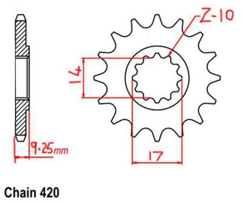 Psychic front sprocket 10t - psychic,
