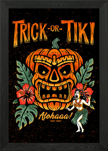 Trick tiki framed - framed, wall