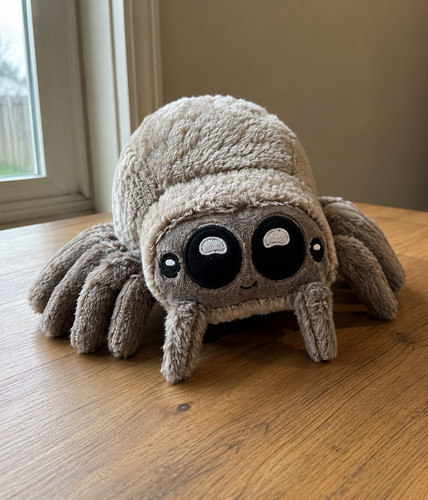 Fuzzy spider plush - spider,