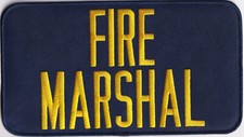 FIRE MARSHAL Gold on Navy Blue