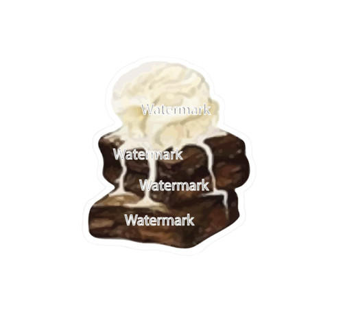 Brownie ice cream sticker - brownie,