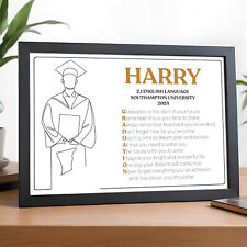 Graduation Gift For Him Men Son Grandson Congratulations Poem A5 A4 Print Frame