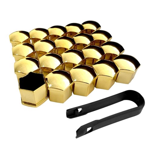 19mm chrome gold wheel - 19mm, nut