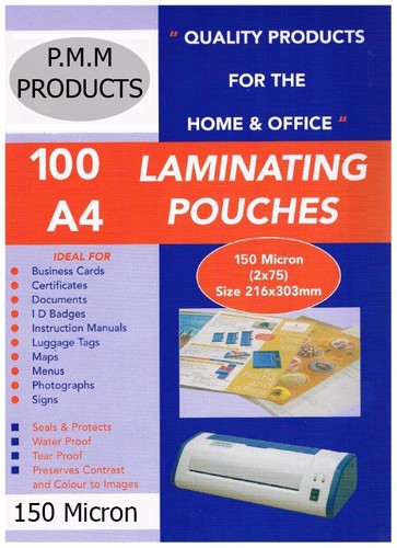 150 micron laminating - a4,