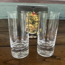 Set of 2 Vintage Dartington Crystal Pyramid FT 248 Hi Balls Tumblers -  Boxed