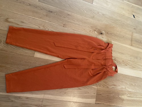 Burnt orange cropped trousers - cropped,