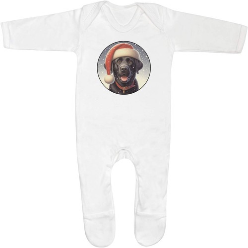 Black labrador wearing santa - labrador,