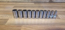 Snap On Socket Set 3/8 Drive Deep 6 Point Metric (Box 3)