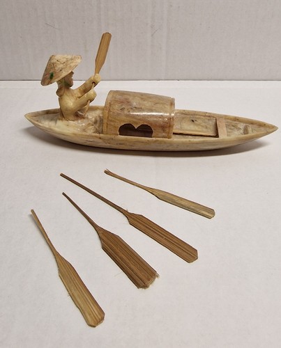 Stone carved boat - stone,