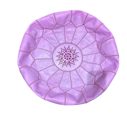 Moroccan leather pouf - moroccan,