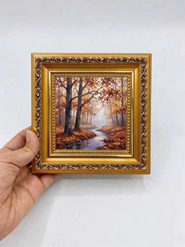 Misty autumn forest stream - misty,