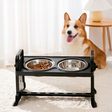 Adjustable Double Bowls Pet