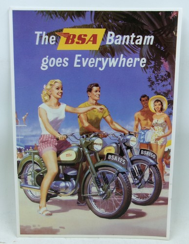 Postcard the bsa bantam goes - postcard,