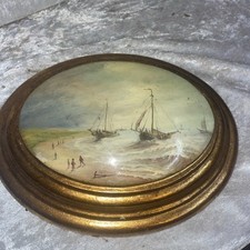 Oval Maritime Scene 