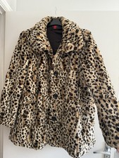 Faux Fur Overcoat Leopard Print