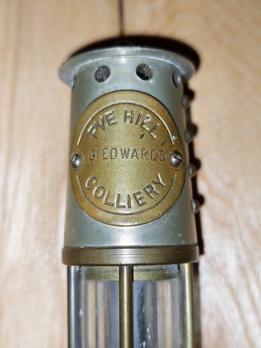 Miniature brass miner lamp - brass, miner's