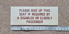 Please give seat disabled - please, up
