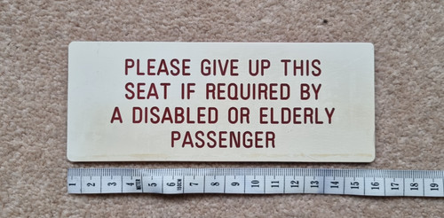 Please give seat disabled - up,