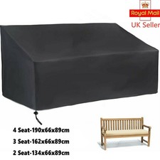 Heavy Duty Waterproof Outdoor Garden Bench Seat Cover For Furniture 2/3/4 Seater