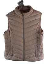 MARKS AND SPENCER Pink Down Padded Gilet size Uk 12 Womens Quilted Vest Casual