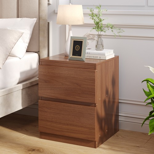 Wooden bedside table - wooden, cabinets