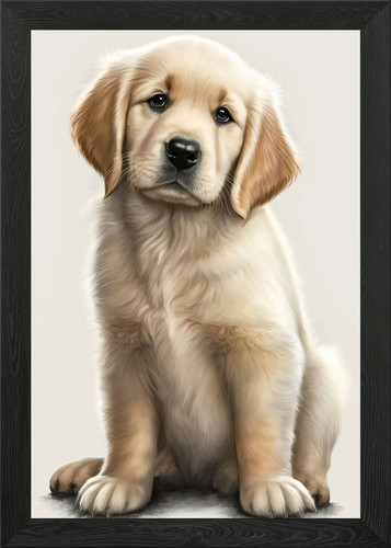Golden retriever framed - retriever, 01