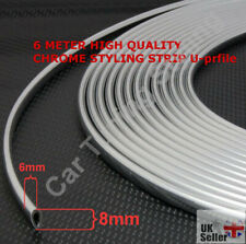 6 Metre Chrome Car Door Edge Guard Protector Moulding Trim Molding Strip