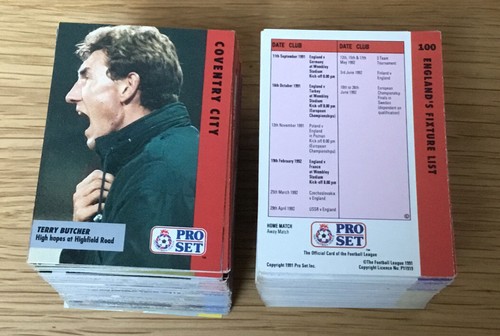 Pro set fixture cards - -,