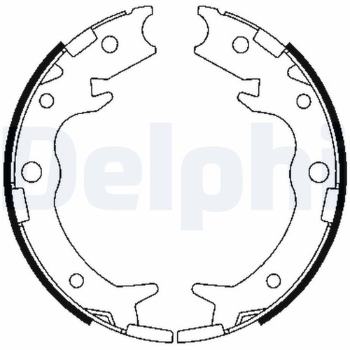 Brake shoe set - shoe, delphi