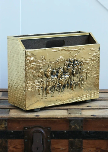 Vintage embossed brass - vintage,