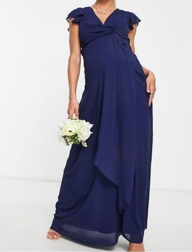 Maternity navy blue bridesmaid - navy,