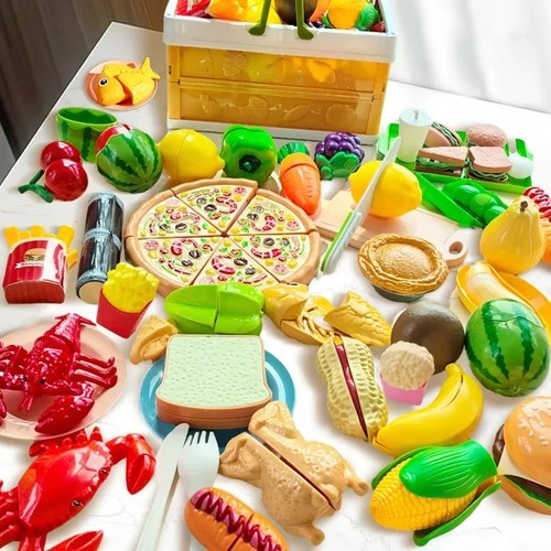 Wooden cutting fruits play - ,