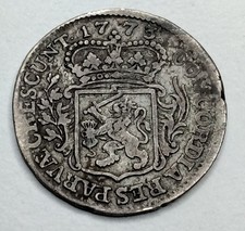 1773 NETHERLANDS ZEELAND 1/8 DUCAT SILVER COIN