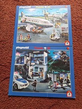 Playmobil junior jigzaw x 2 police / areoplane