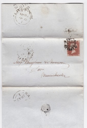 1842 fine penny red - qv,